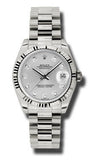 Rolex,Rolex - Datejust 31mm - Gold President White Gold - Fluted Bezel - Watch Brands Direct