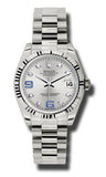 Rolex,Rolex - Datejust 31mm - Gold President White Gold - Fluted Bezel - Watch Brands Direct