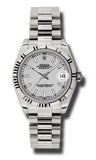 Rolex,Rolex - Datejust 31mm - Gold President White Gold - Fluted Bezel - Watch Brands Direct