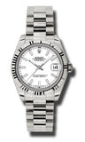 Rolex,Rolex - Datejust 31mm - Gold President White Gold - Fluted Bezel - Watch Brands Direct