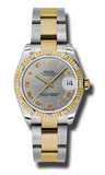 Rolex,Rolex - Datejust 31mm - Steel and Yellow Gold - 12 Diamond Bezel - Watch Brands Direct