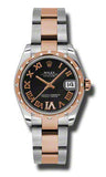 Rolex,Rolex - Datejust 31mm - Steel and Pink Gold - 24 Diamond Bezel - Watch Brands Direct