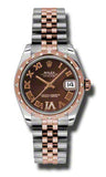 Rolex,Rolex - Datejust 31mm - Steel and Pink Gold - 24 Diamond Bezel - Watch Brands Direct