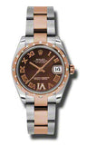 Rolex,Rolex - Datejust 31mm - Steel and Pink Gold - 24 Diamond Bezel - Watch Brands Direct