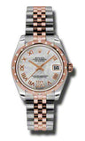 Rolex,Rolex - Datejust 31mm - Steel and Pink Gold - 24 Diamond Bezel - Watch Brands Direct