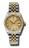Rolex - Datejust 31mm - Steel and Yellow Gold - 24 Diamond Bezel - Watch Brands Direct
 - 9