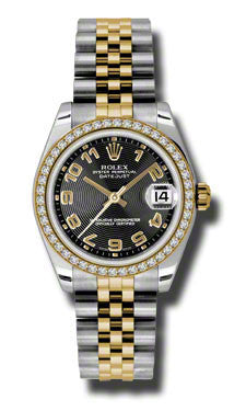 Rolex,Rolex - Datejust 31mm - Steel and Yellow Gold - 46 Diamond Bezel - Watch Brands Direct