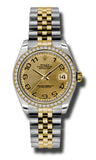 Rolex,Rolex - Datejust 31mm - Steel and Yellow Gold - 46 Diamond Bezel - Watch Brands Direct