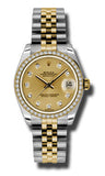 Rolex,Rolex - Datejust 31mm - Steel and Yellow Gold - 46 Diamond Bezel - Watch Brands Direct