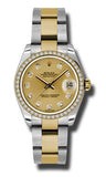 Rolex,Rolex - Datejust 31mm - Steel and Yellow Gold - 46 Diamond Bezel - Watch Brands Direct