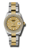 Rolex,Rolex - Datejust 31mm - Steel and Yellow Gold - 46 Diamond Bezel - Watch Brands Direct