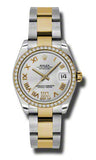 Rolex,Rolex - Datejust 31mm - Steel and Yellow Gold - 46 Diamond Bezel - Watch Brands Direct