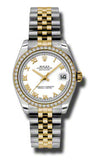 Rolex,Rolex - Datejust 31mm - Steel and Yellow Gold - 46 Diamond Bezel - Watch Brands Direct