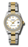 Rolex,Rolex - Datejust 31mm - Steel and Yellow Gold - 46 Diamond Bezel - Watch Brands Direct