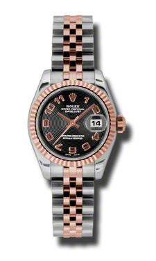 Rolex,Rolex - Datejust Lady 26 - Steel and Pink Gold - Fluted Bezel - Watch Brands Direct