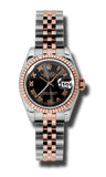 Rolex,Rolex - Datejust Lady 26 - Steel and Pink Gold - Fluted Bezel - Watch Brands Direct