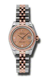 Rolex,Rolex - Datejust Lady 26 - Steel and Pink Gold - Fluted Bezel - Watch Brands Direct