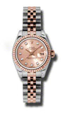 Rolex,Rolex - Datejust Lady 26 - Steel and Pink Gold - Fluted Bezel - Watch Brands Direct