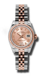 Rolex,Rolex - Datejust Lady 26 - Steel and Pink Gold - Fluted Bezel - Watch Brands Direct