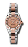 Rolex,Rolex - Datejust Lady 26 - Steel and Pink Gold - Fluted Bezel - Watch Brands Direct