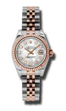 Rolex,Rolex - Datejust Lady 26 - Steel and Pink Gold - Fluted Bezel - Watch Brands Direct