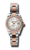 Rolex,Rolex - Datejust Lady 26 - Steel and Pink Gold - Fluted Bezel - Watch Brands Direct