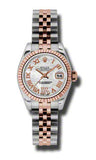Rolex,Rolex - Datejust Lady 26 - Steel and Pink Gold - Fluted Bezel - Watch Brands Direct