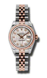 Rolex,Rolex - Datejust Lady 26 - Steel and Pink Gold - Fluted Bezel - Watch Brands Direct