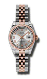 Rolex,Rolex - Datejust Lady 26 - Steel and Pink Gold - Fluted Bezel - Watch Brands Direct