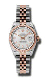 Rolex,Rolex - Datejust Lady 26 - Steel and Pink Gold - Fluted Bezel - Watch Brands Direct