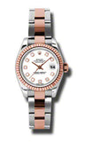 Rolex,Rolex - Datejust Lady 26 - Steel and Pink Gold - Fluted Bezel - Watch Brands Direct