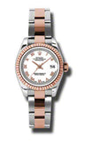 Rolex,Rolex - Datejust Lady 26 - Steel and Pink Gold - Fluted Bezel - Watch Brands Direct