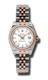 Rolex,Rolex - Datejust Lady 26 - Steel and Pink Gold - Fluted Bezel - Watch Brands Direct