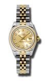 Rolex - Datejust Lady 26 - Steel and Yellow Gold - Fluted Bezel - Watch Brands Direct
 - 9