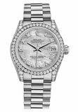 Rolex,Rolex - Datejust 31mm - Gold President White Gold - Diamond Bezel - Diamond Case - Watch Brands Direct