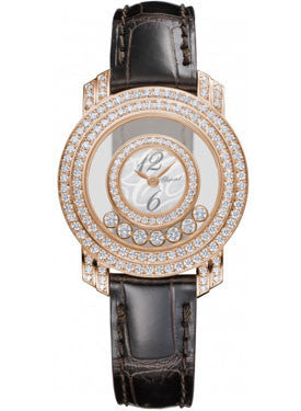 Chopard,Chopard - Happy Diamonds - Medium - Leather Strap - Watch Brands Direct