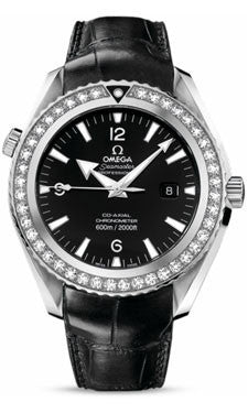 Omega,Omega - Seamaster Planet Ocean 600 M Co-Axial 45.5 mm - Stainless Steel - Leather Strap - Watch Brands Direct