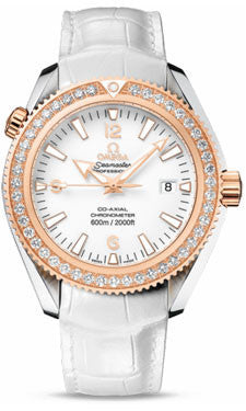 Omega,Omega - Seamaster Planet Ocean 600 M Co-Axial 42 mm - Red Gold and White Gold - Watch Brands Direct