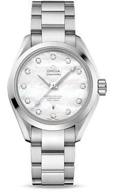 Omega,Omega - Seamaster Aqua Terra 150 M Master Co-Axial 34 mm - Stainless Steel - Watch Brands Direct