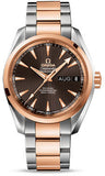Omega,Omega - Seamaster Aqua Terra 150 M Co-Axial Annual Calendar 38.5 mm - Steel And Red Gold - Watch Brands Direct