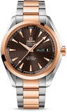 Omega,Omega - Seamaster Aqua Terra 150 M Co-Axial Annual Calendar 43 mm - Stainless Steel and Red Gold - Watch Brands Direct