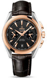 Omega,Omega - Seamaster Aqua Terra 150 M Co-Axial GMT Chronograph 43 mm - Stainless Steel and Red Gold - Watch Brands Direct