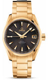 Omega,Omega - Seamaster Aqua Terra 150 M Co-Axial 38.5 mm - Yellow Gold - Watch Brands Direct