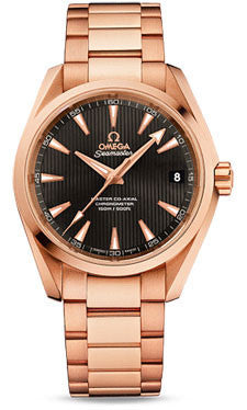 Omega,Omega - Seamaster Aqua Terra 150 M Master Co-Axial 38.5 mm - Red Gold - Watch Brands Direct