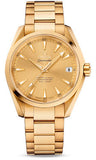 Omega,Omega - Seamaster Aqua Terra 150 M Master Co-Axial 38.5 mm - Yellow Gold - Watch Brands Direct