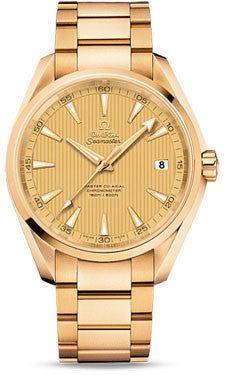 Omega,Omega - Seamaster Aqua Terra 150 M Master Co-Axial 41.5 mm - Yellow Gold - Watch Brands Direct