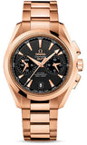 Omega,Omega - Seamaster Aqua Terra 150 M Co-Axial GMT Chronograph 43 mm - Red Gold - Watch Brands Direct