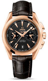 Omega,Omega - Seamaster Aqua Terra 150 M Co-Axial GMT Chronograph 43 mm - Red Gold - Watch Brands Direct