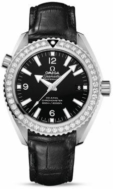 Omega,Omega - Seamaster Planet Ocean 600 M Co-Axial 42 mm - Stainless Steel - Leather Strap - Watch Brands Direct