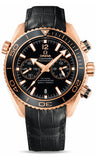 Omega,Omega - Seamaster Planet Ocean 600 M Co-Axial Chronograph 45.5 mm - Red Gold - Leather Strap - Watch Brands Direct
